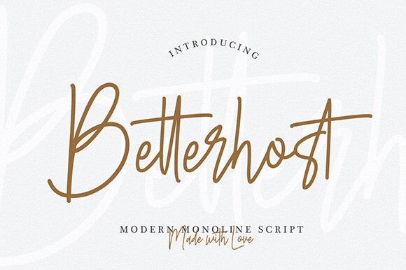 Betterhost: A Modern Handwritten Font for Real Business Branding