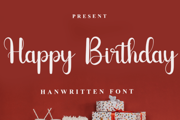 Happy Brithday Font: A Handwritten Touch for Real Handmade Products