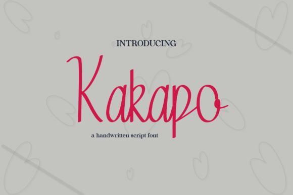 Kakapo Handwritten Font for Crafters & Sellers