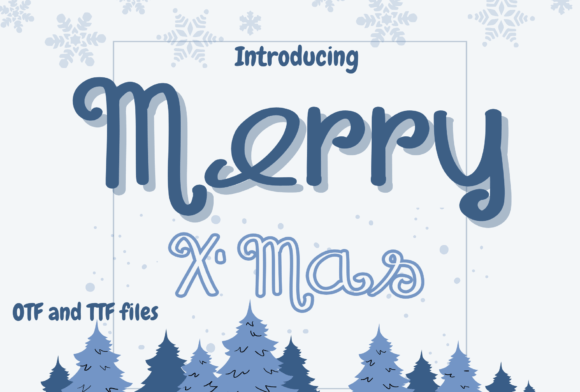 Merry X mas Font: A Handwritten Holiday Touch for Makers