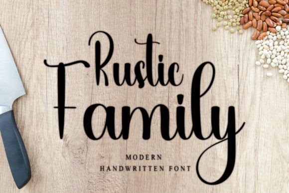 Rustic Family: A Handwritten Display Font for Warm, Authentic Makers